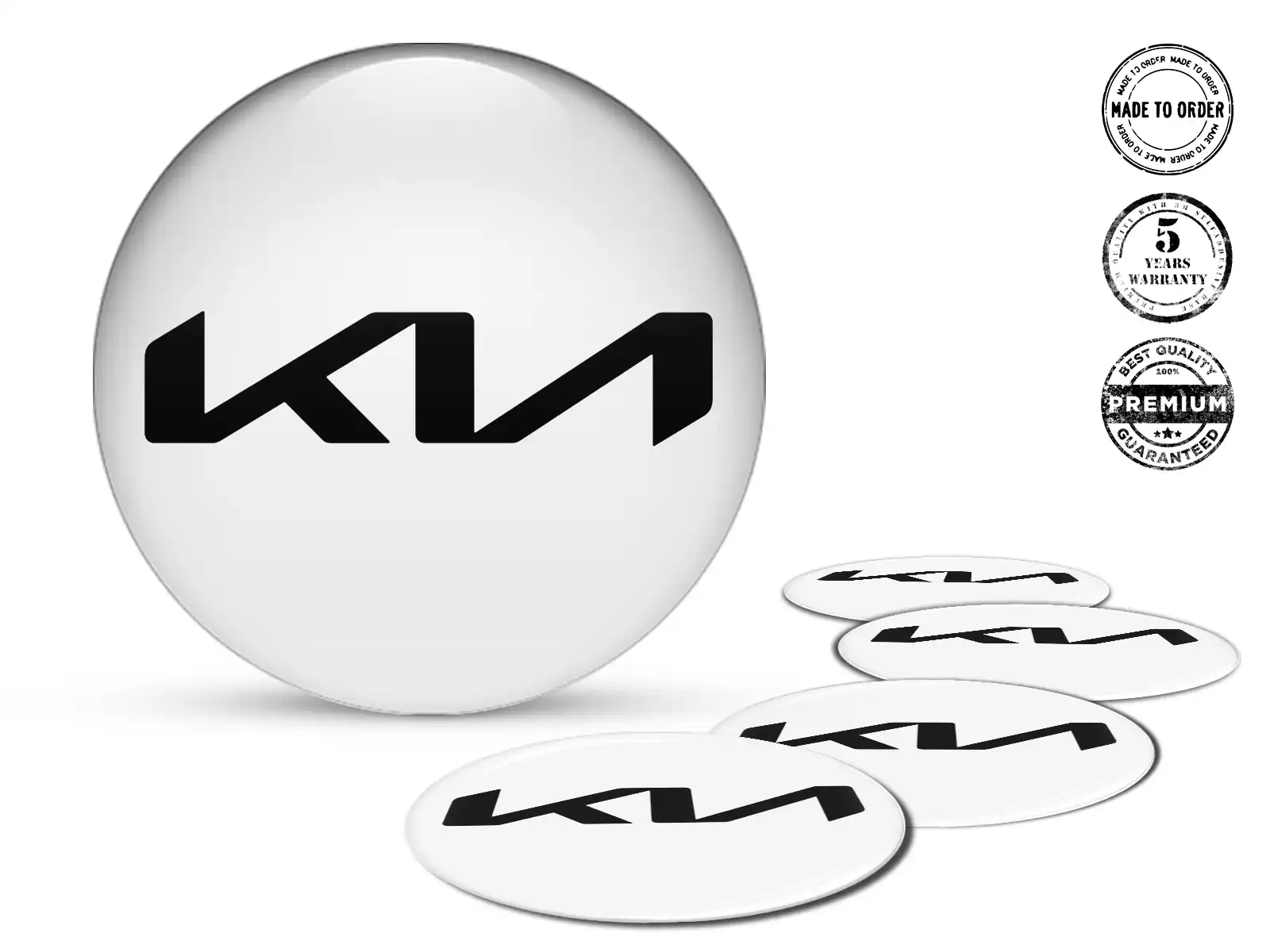 KIA Style Insignes Roue Autocollants Époxy Premium